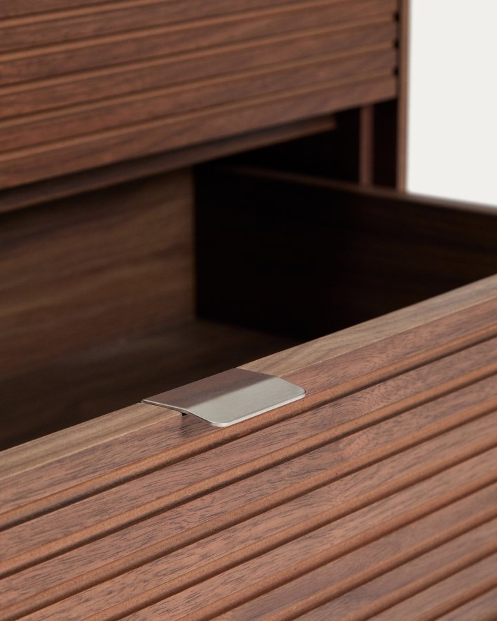 KAVE HOME Norlen kommode, m. 3 skuffer - brun valn�ddefiner