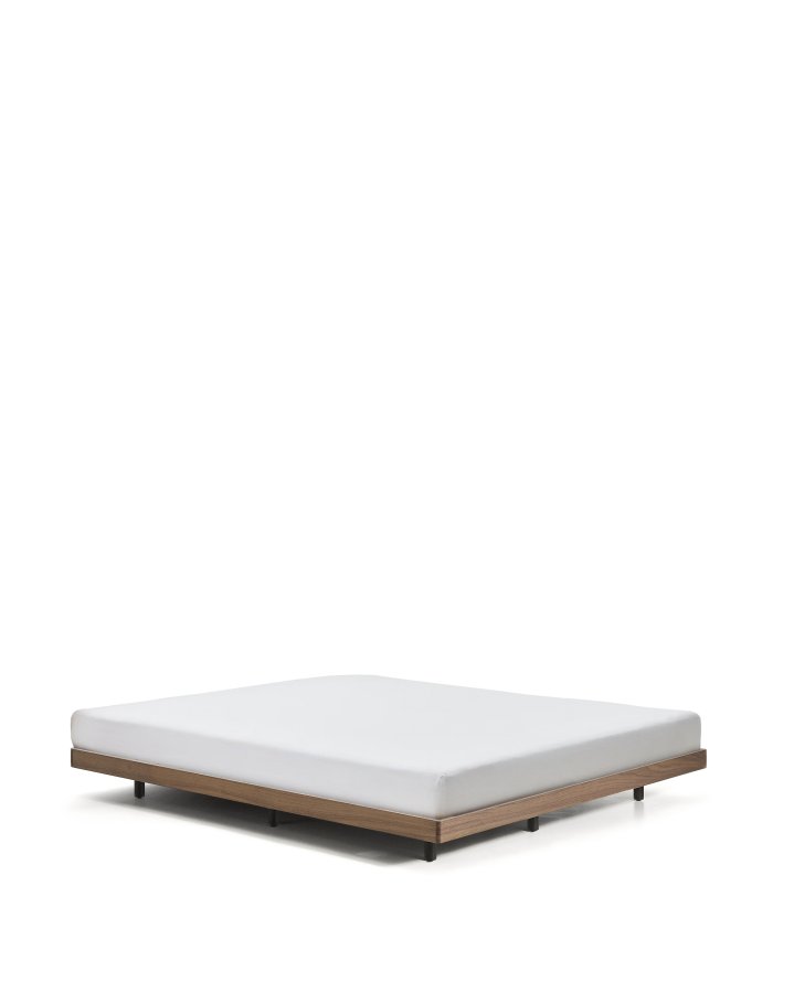 KAVE HOME Norlen sengebund - m�rk valn�ddefiner (til 160 x 200 cm madras)