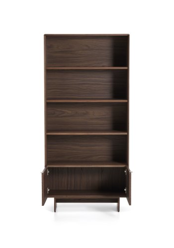 KAVE HOME Norlen reol, m. 2 l�ger og 4 hylder - brun valn�ddefiner