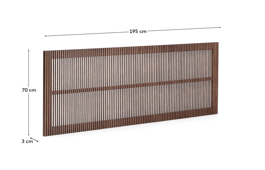 KAVE HOME Beyla sengegavl - valn�ddefarvet asketr� (til 180 cm seng)
