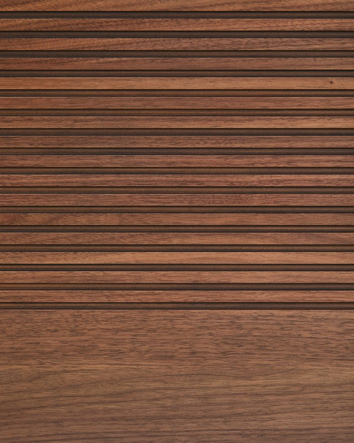 KAVE HOME Norlen sengegavl, m. LED-lys - m�rk valn�ddefiner (til seng op til 180 cm)