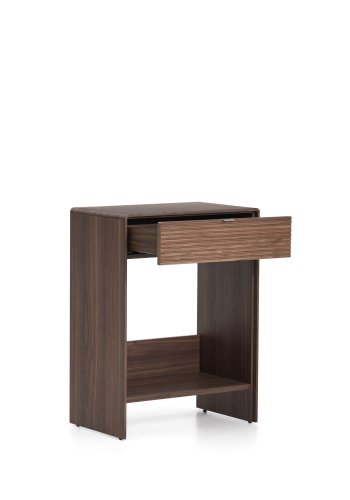 KAVE HOME Norlen konsolbord, m. 1 hylde og 1 skuffe - brun valn�ddefiner (60x81)