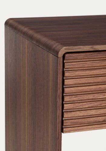 KAVE HOME Norlen konsolbord, m. 1 hylde og 1 skuffe - brun valn�ddefiner (60x81)