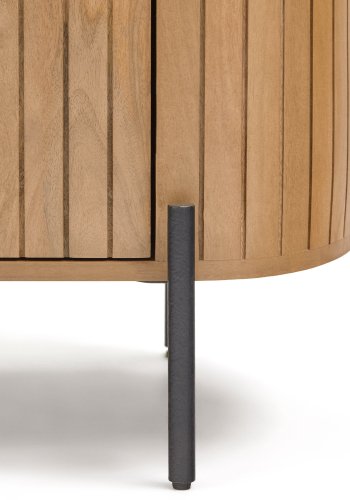 KAVE HOME Licia skjenk, m. 2 drer og 1 hylle - naturlig mangotre og jern (120x45)