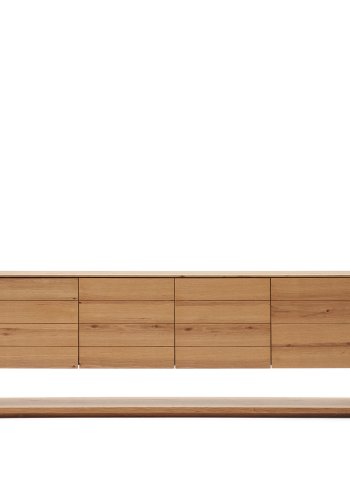 KAVE HOME Alguema skjenk, m. 4 drer og hyller - naturlig eikefiner