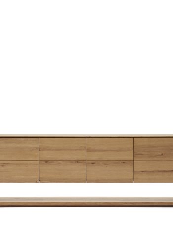 KAVE HOME Alguema skjenk, m. 4 drer og hyller - naturlig eikefiner