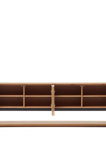 KAVE HOME Alguema skjenk, m. 4 drer og hyller - naturlig eikefiner