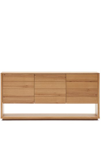 KAVE HOME Alguema skjenk, m. 3 drer og hyller - naturlig eikefiner (151x40)