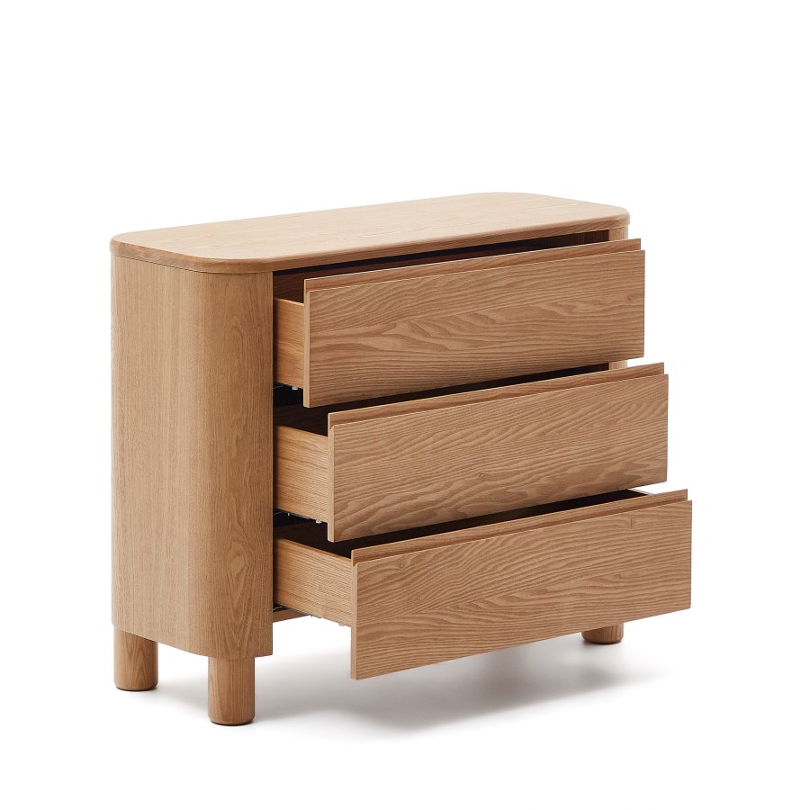 KAVE HOME Salaya kommode laget av askfiner 120 x 80 cm