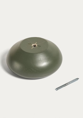 KAVE HOME Nadue sett med 3 veggkroker i heltre bk med grnn finish