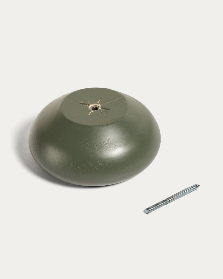 KAVE HOME Nadue sett med 3 veggkroker i heltre bk med grnn finish