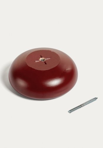 KAVE HOME Nadue sett med 3 veggkroker i heltre bk med rdbrun overflate