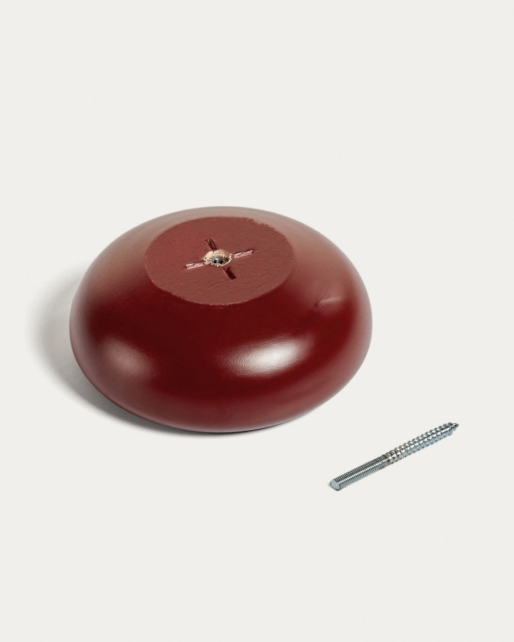 KAVE HOME Nadue sett med 3 veggkroker i heltre bk med rdbrun overflate