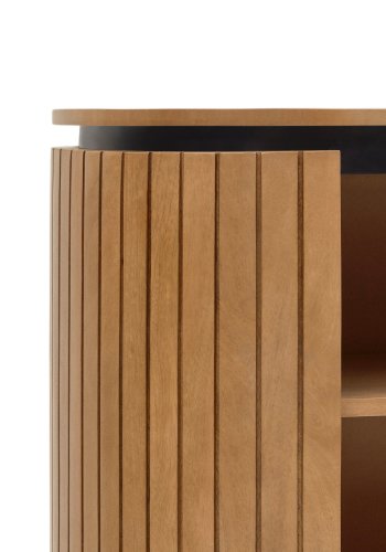 KAVE HOME Licia bokhylle, m. 2 hyller - naturlig mangotre (120x45)