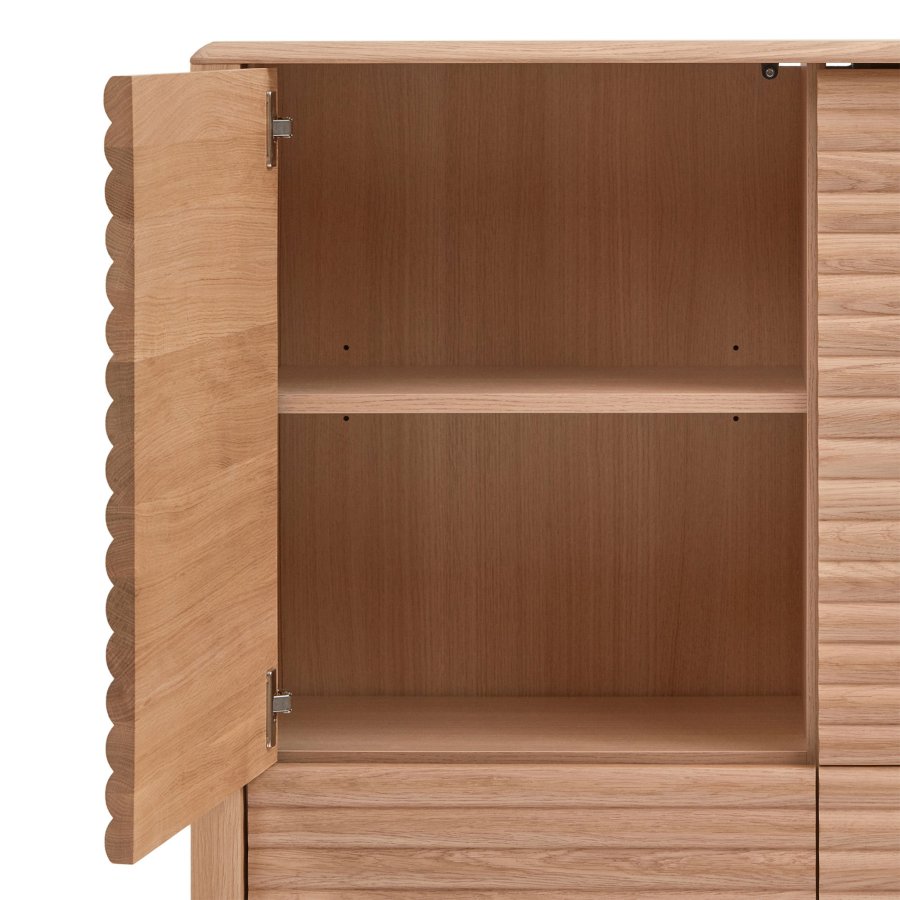 KAVE HOME Lenon-skap, m. 4 drer - naturlig eikefiner og eiketre