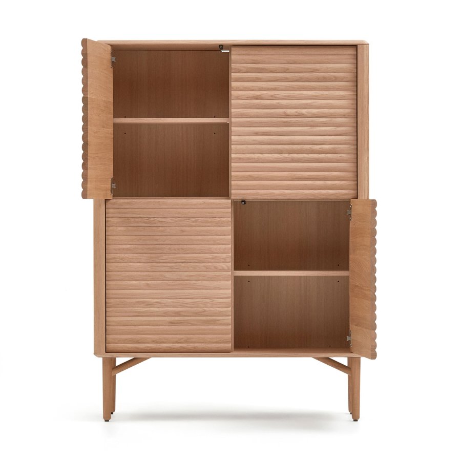 KAVE HOME Lenon-skap, m. 4 drer - naturlig eikefiner og eiketre