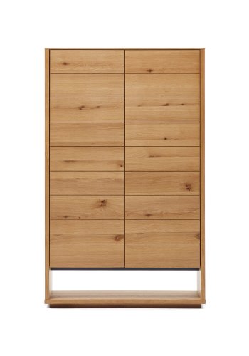 KAVE HOME Alguema hy skjenk, m. 2 drer og hyller - naturlig eikefiner (100x40)