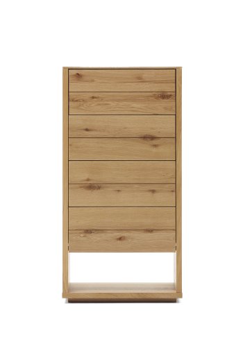 KAVE HOME Alguema kommode, m. 4 skuffer - naturlig eikefiner (60x120)