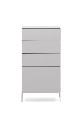 KAVE HOME Vedrana kommode, m. 5 skuffer - hvit MDF (60x114)