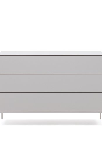 KAVE HOME Vedrana kommode, m. 3 skuffer - hvit MDF og stl