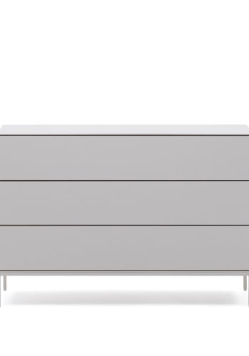 KAVE HOME Vedrana kommode, m. 3 skuffer - hvit MDF og stl