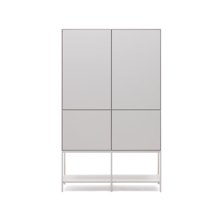KAVE HOME Vedrana hy skjenk, m. 4 drer - hvit MDF og stl (97,5x40)