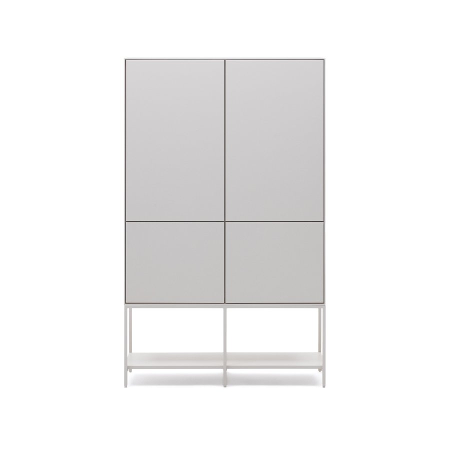 KAVE HOME Vedrana hy skjenk, m. 4 drer - hvit MDF og stl (97,5x40)