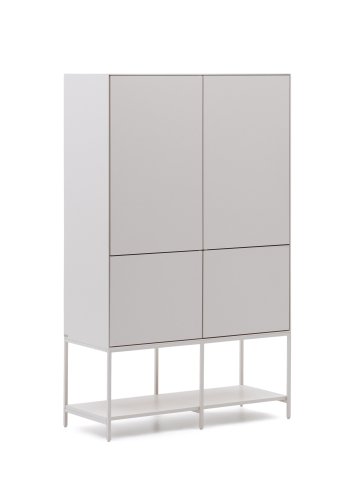 KAVE HOME Vedrana hy skjenk, m. 4 drer - hvit MDF og stl (97,5x40)