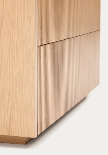 KAVE HOME Helvine kommode, m. 3 skuffer - naturlig eikefiner