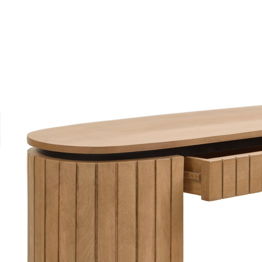 KAVE HOME Licia konsollbord, m. 1 hylle og 1 skuff - naturlig mangotre (120x35)