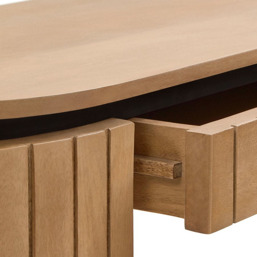 KAVE HOME Licia konsollbord, m. 1 hylle og 1 skuff - naturlig mangotre (120x35)