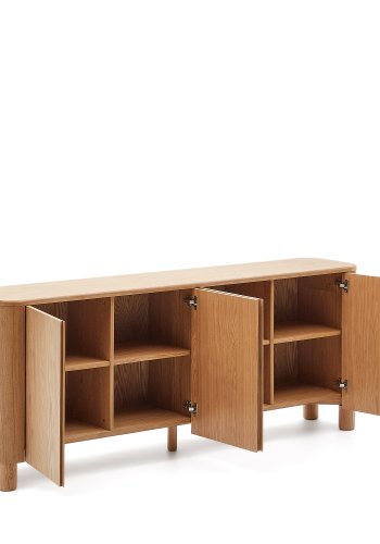 KAVE HOME Salaya skjenk i askfiner, 200 cm x 79 cm