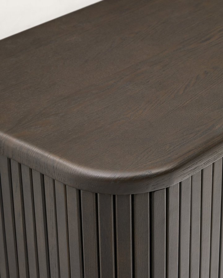 KAVE HOME Mailen baderomsskap, m. 2 skyvedrer - mrk brun ask finer (90x45)