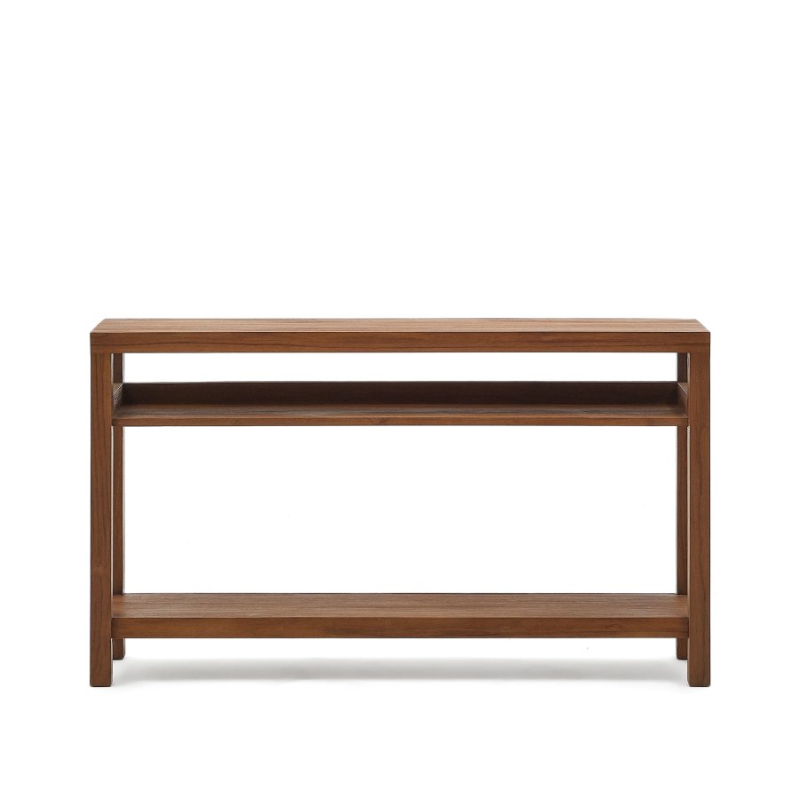 KAVE HOME Sashi konsolbord, m. 2 hyller - naturlig teak (140x80)