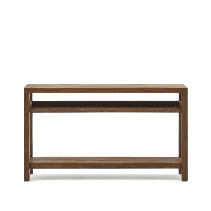 KAVE HOME Sashi konsolbord, m. 2 hyller - naturlig teak (140x80)