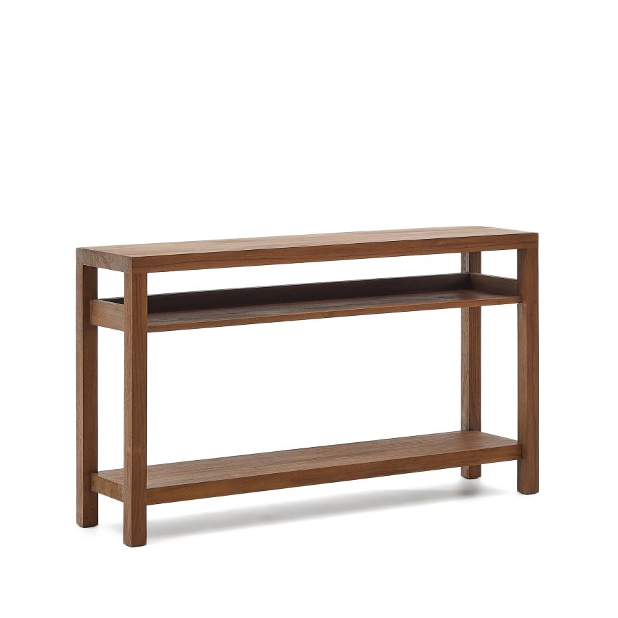 KAVE HOME Sashi konsolbord, m. 2 hyller - naturlig teak (140x80)