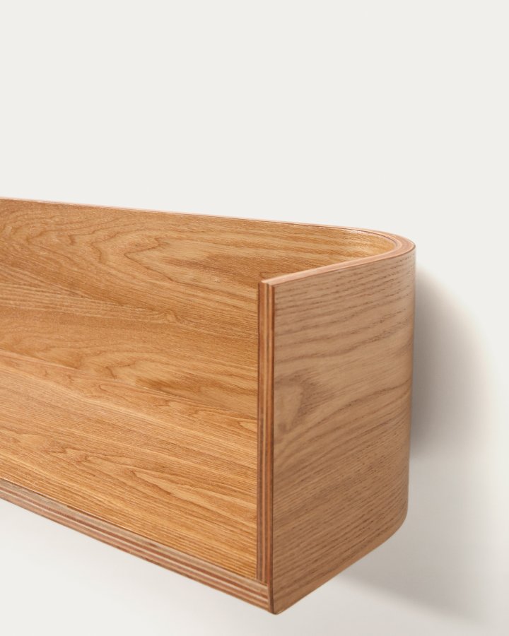 KAVE HOME Octavia hylle laget av askfiner 90 x 20 cm