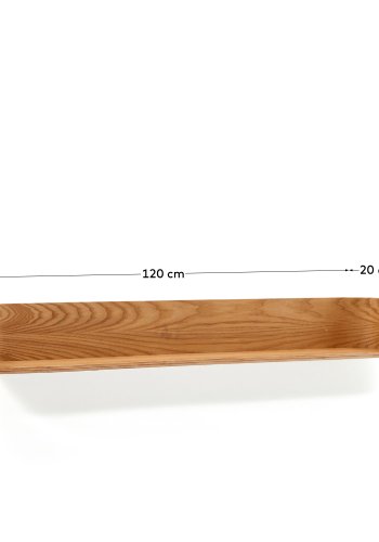 KAVE HOME Octavia hylle laget av askfiner 120 x 20 cm