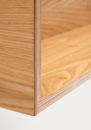 KAVE HOME Octavia hylle laget av askfiner 120 x 20 cm