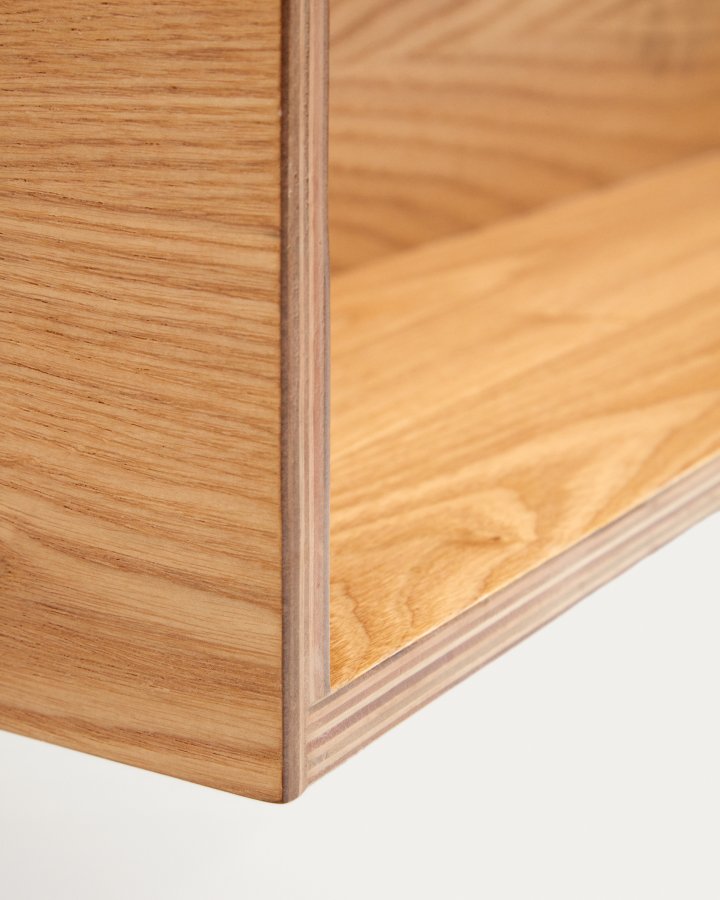 KAVE HOME Octavia hylle laget av askfiner 120 x 20 cm