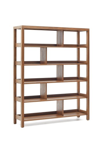 KAVE HOME Sashi bokhylle, rektangulr - naturlig teak