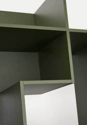 KAVE HOME Ina modulr hylleenhet i grnnlakkert MDF 80 x 80 cm FSC 100 %
