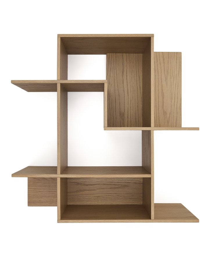 KAVE HOME Ina modulr hylleenhet i eikefiner med naturlig overflate 80 x 80 cm FSC 100%