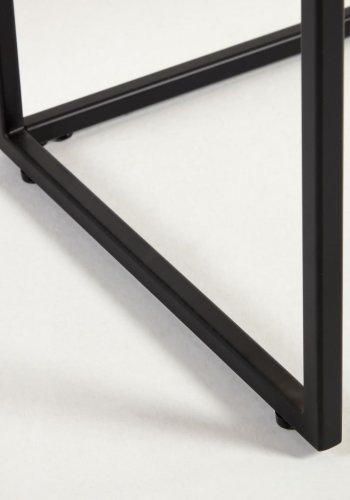 KAVE HOME Yoana konsollbord, m. 1 hylle - naturlig eikefiner og svart jern (120x30)