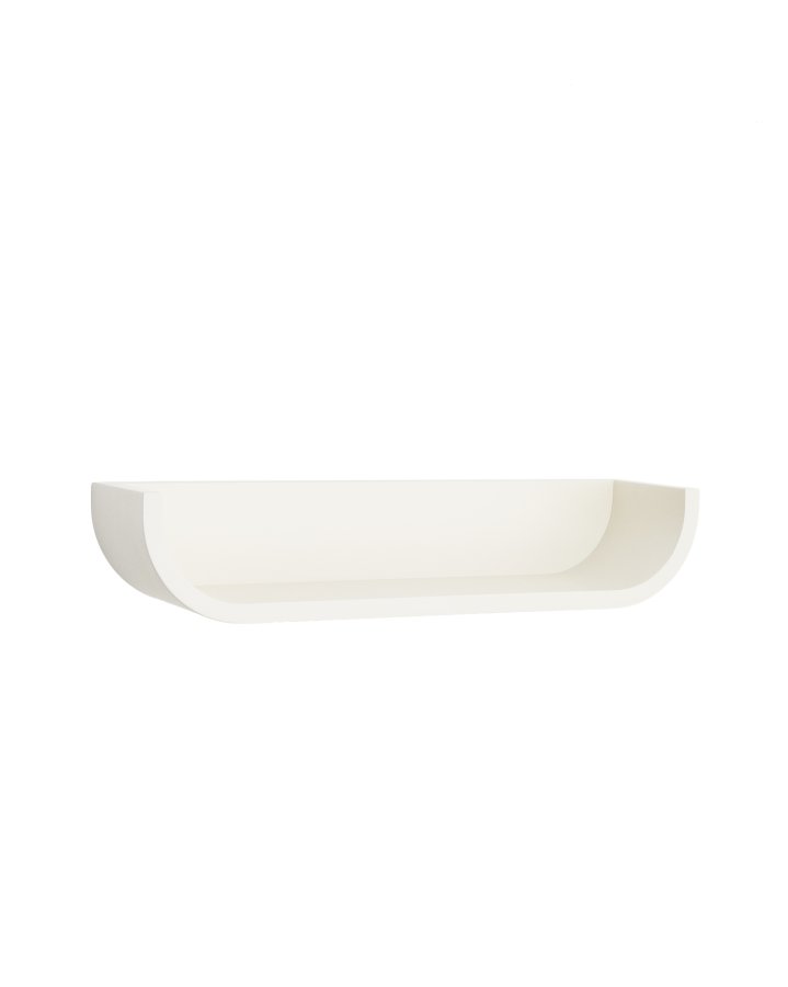 KAVE HOME Salaya-hylle i lakkert beige ask laminert kryssfiner 60 x 12 cm