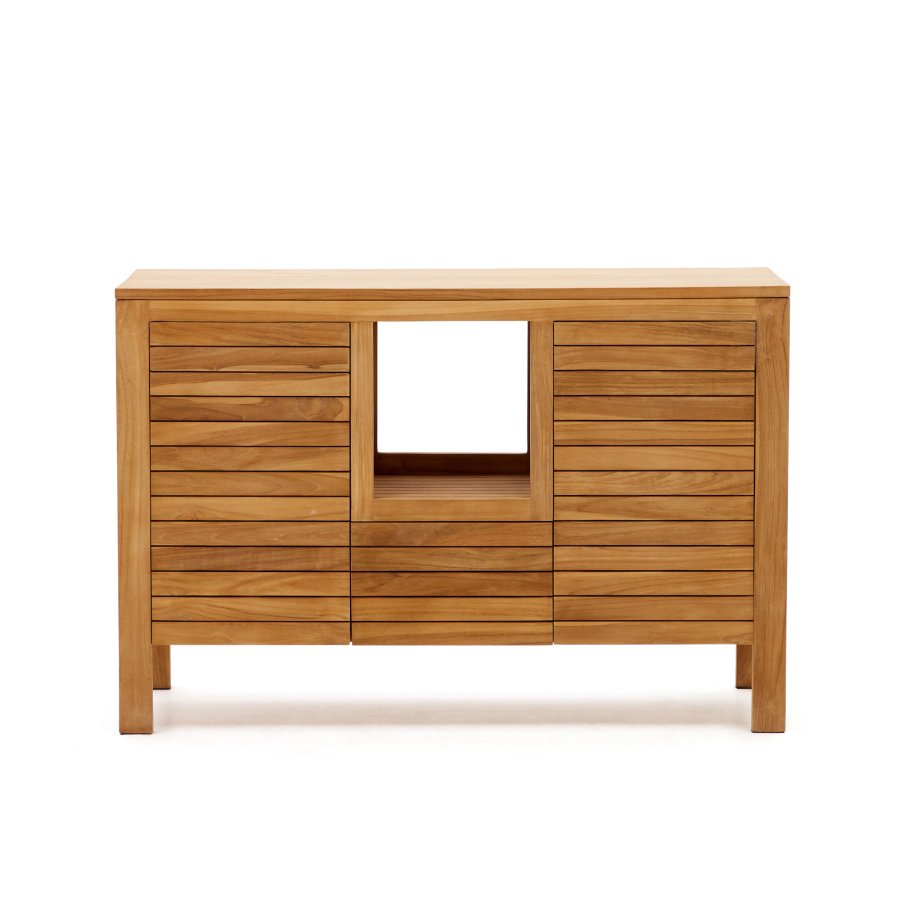 KAVE HOME Neria baderomsskap - naturlig teak (120x45)