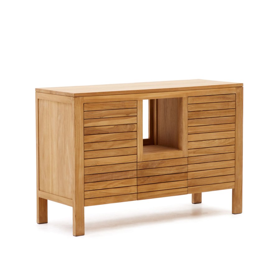 KAVE HOME Neria baderomsskap - naturlig teak (120x45)