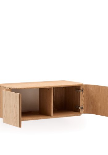 KAVE HOME Salaya baderomsskap i ask laminert kryssfiner i naturlig utfrelse, 90 x 45 cm