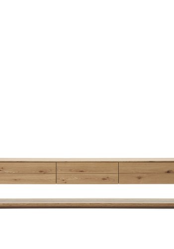 KAVE HOME Alguema TV-bord, m. 3 skuffer - naturlig eikefiner (200x40)