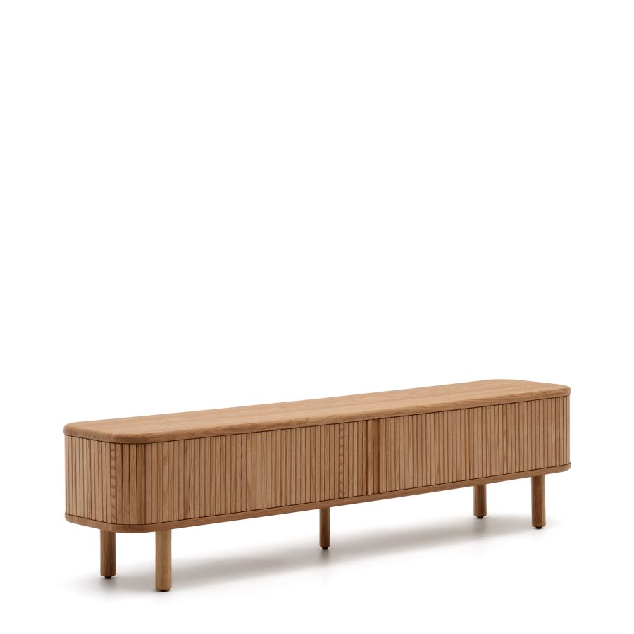 KAVE HOME Mailen TV-bord, m. 2 drer - finér i naturlig ask (200x40)